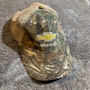 Chevrolet Camo Trucker Hat Mens Adjustable Mesh Back Camouflage Chevy Logo Cap